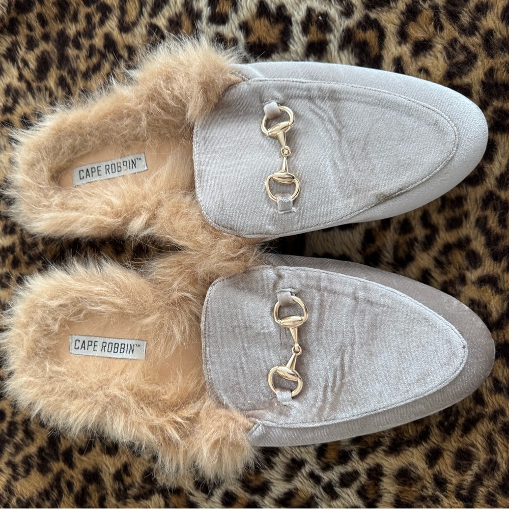 Fun loafers with faux fur